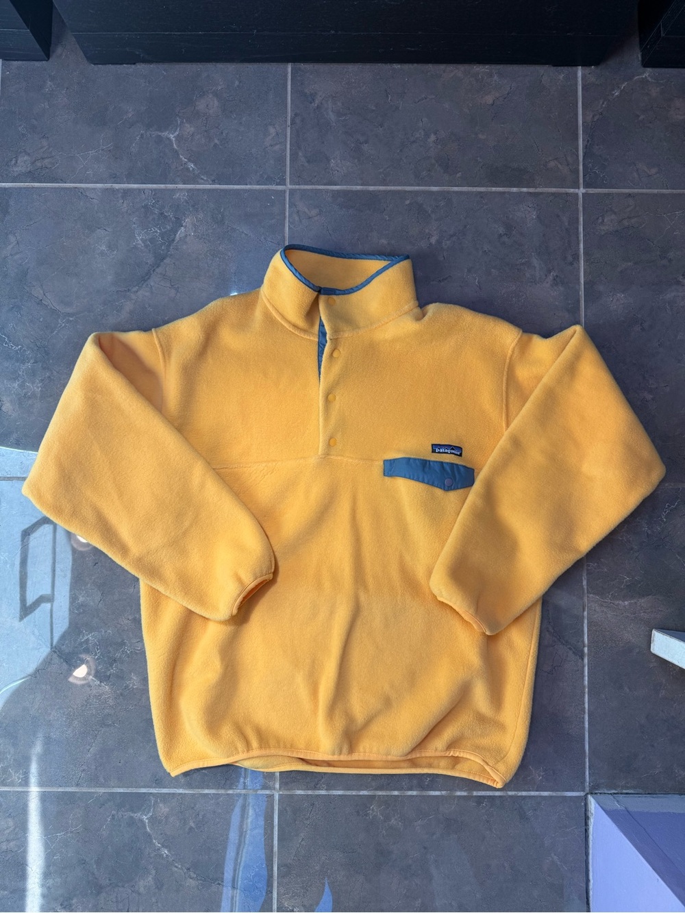 Vintage 1997 Patagonia Yellow Zip-Front Fleece Pullover